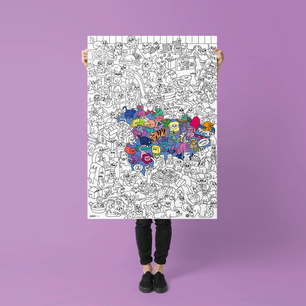Coloring Poster - Kitty 100x70