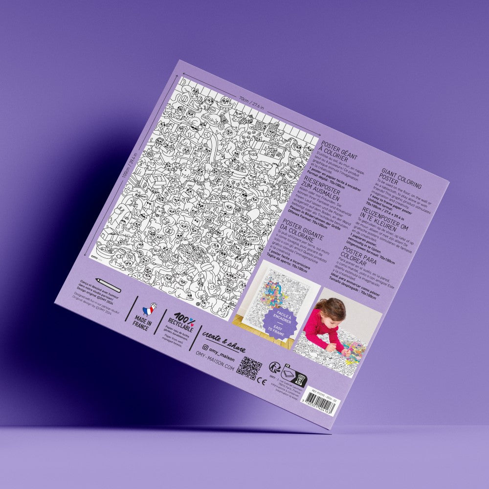 Coloring Poster - Kitty 100x70