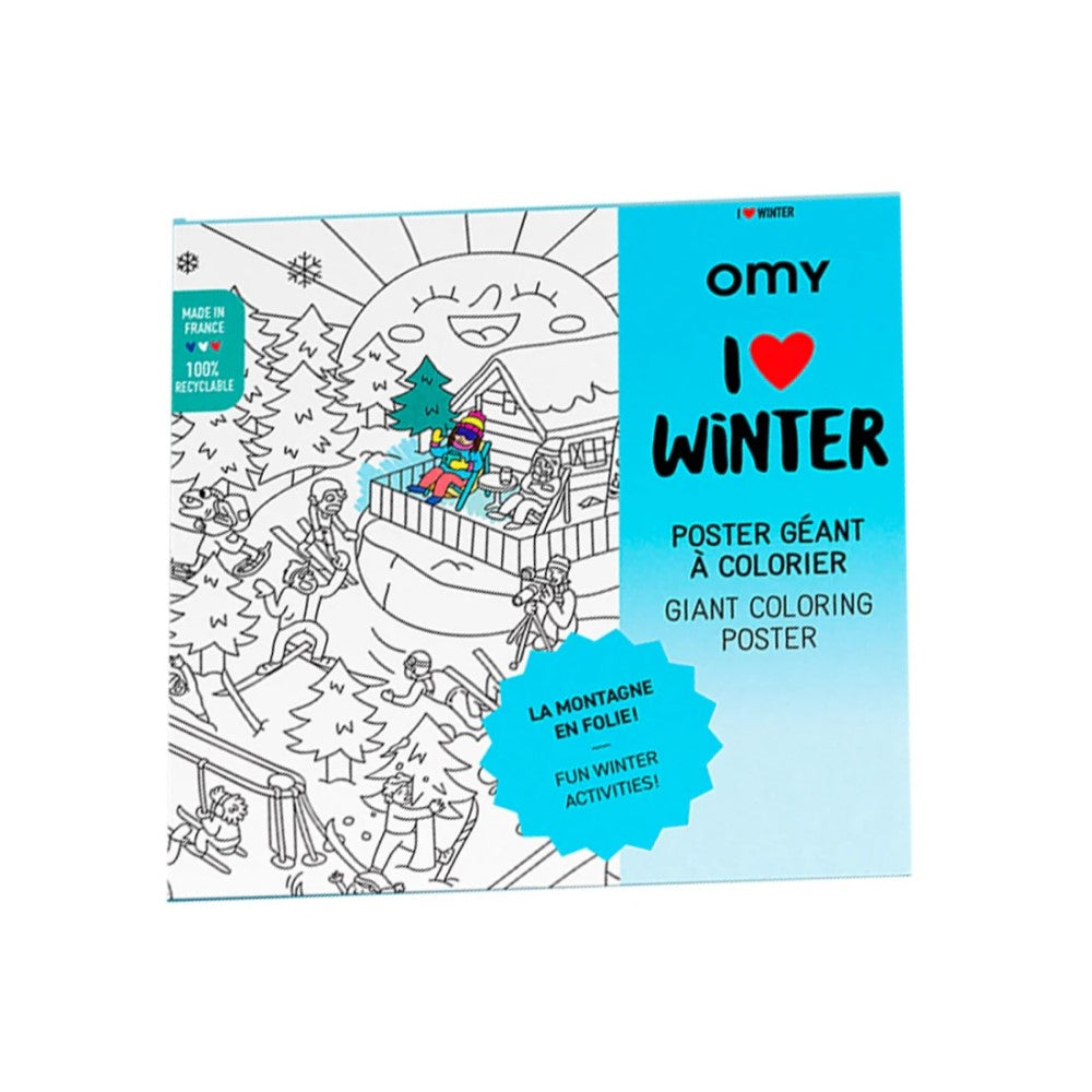 Coloring Poster - I Love Winter 100x70