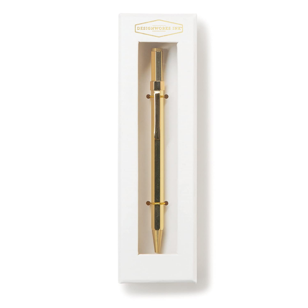 Slender Hex-Shaped Boxed Ball Point Twist Pen