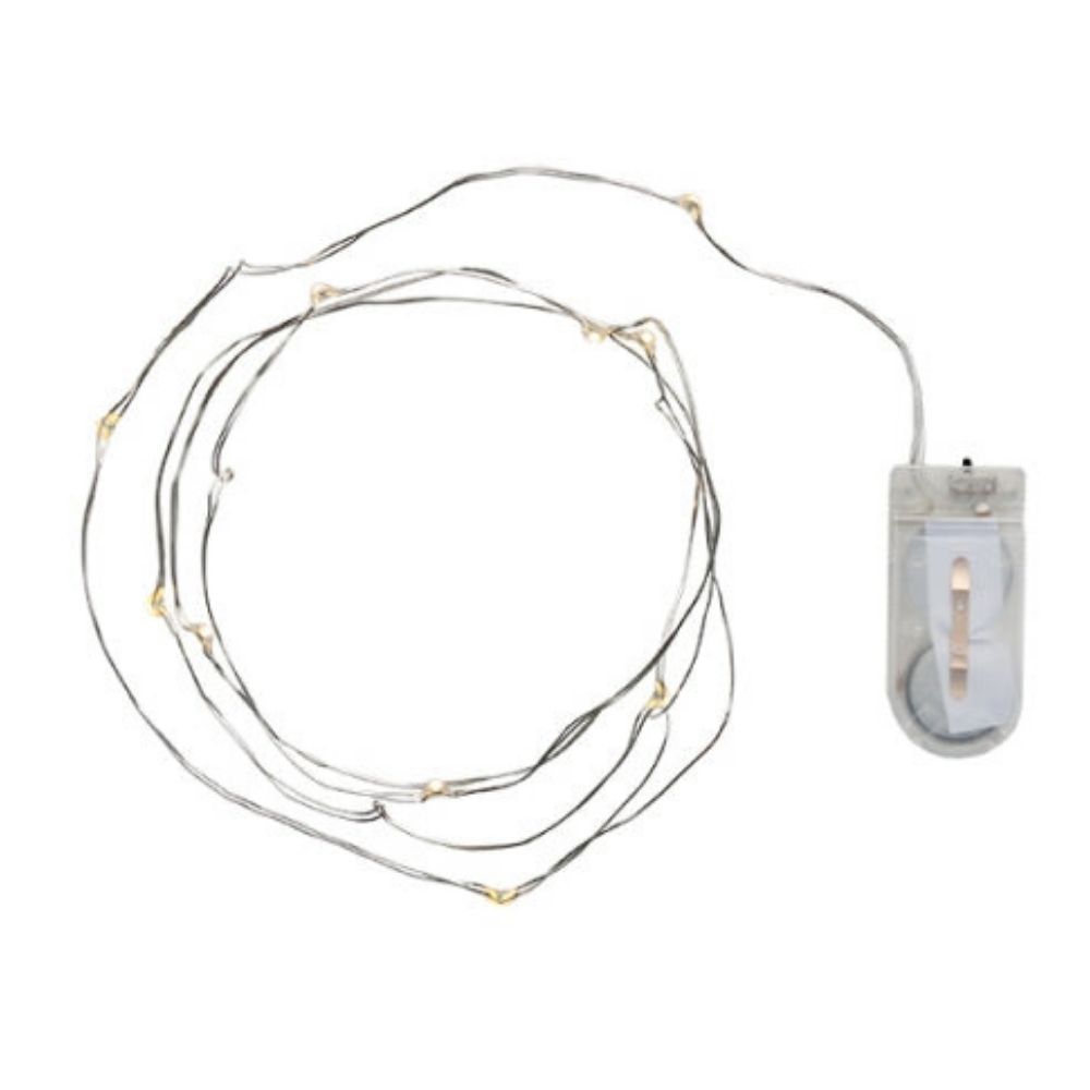 20 Micro Led Wire With Flat Battery 110cm