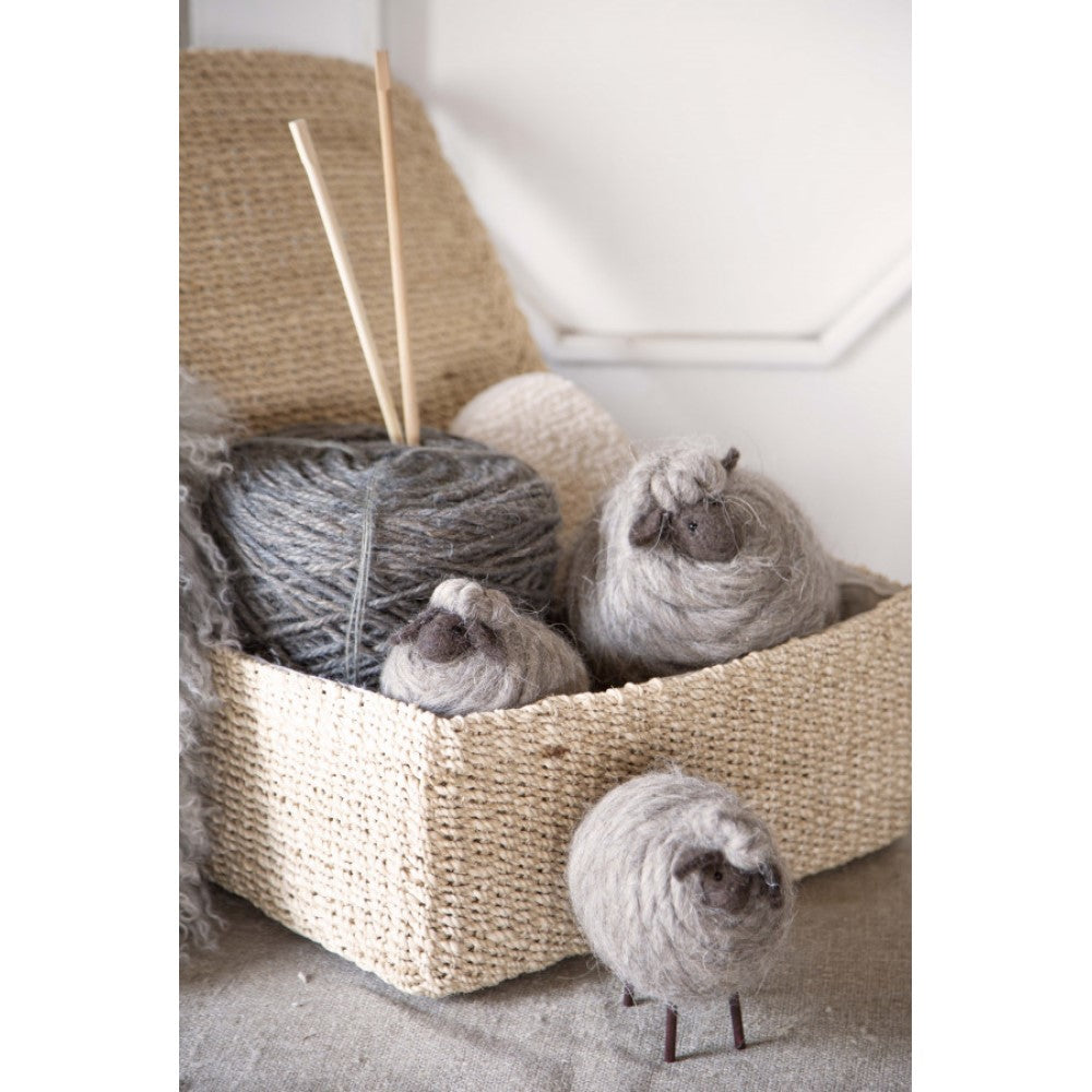 Grey Woolen Sheep With Box