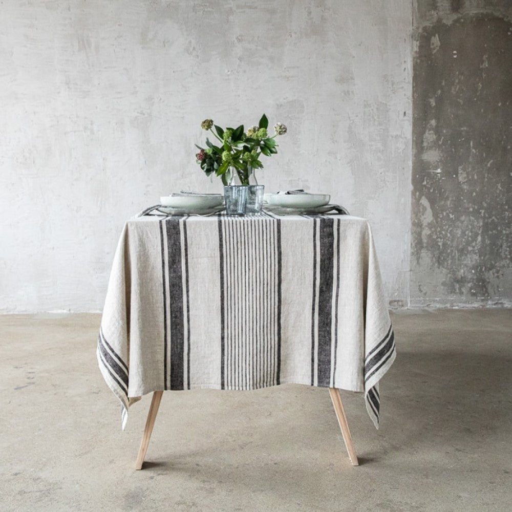 Linen Tablecloth - Provence - Black