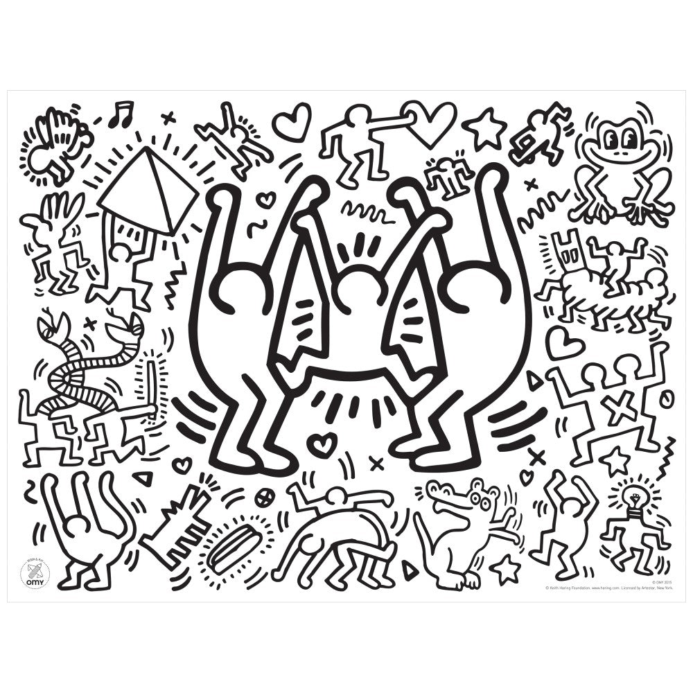 Coloring Placemats Keith Haring 30X40
