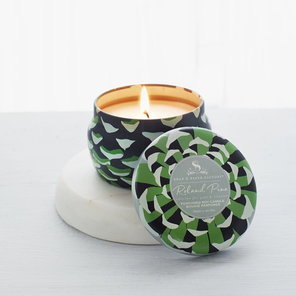 Roland Pine 3oz Small Tin Soy Candle