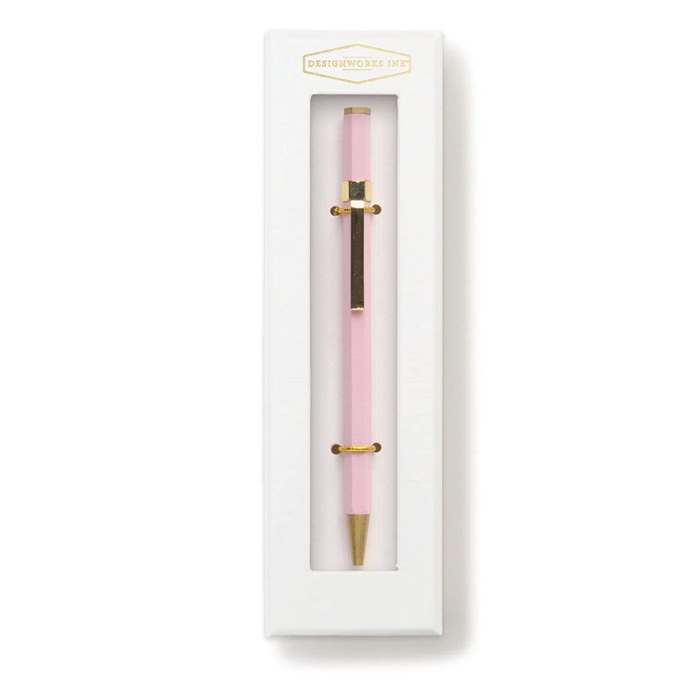 Slender Hex-Shaped Boxed Ball Point Twist Pen